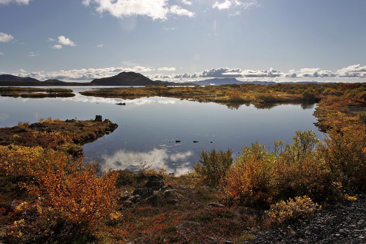 Haustblíða á Þingvöllum.