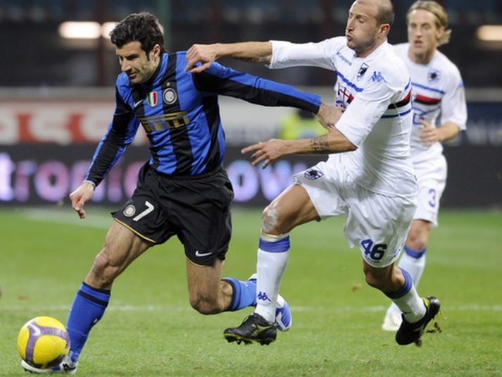 Luis Figo hefur leikið með Inter frá árinu 2005.