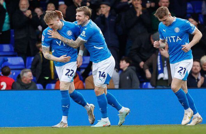 Benoný Breki Andrésson er með þrjú mörk í síðustu tveimur leikjum með Stockport County.