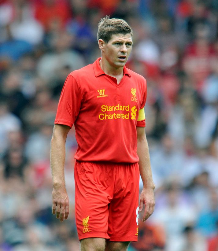 Steven Gerrard, fyrirliði Liverpool.