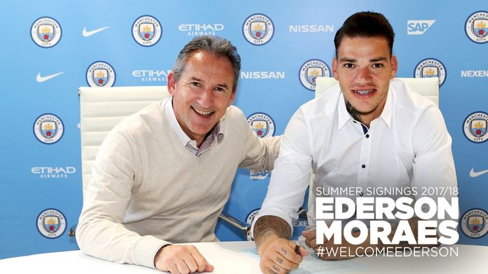 Ederson með Txiki Begiristain.