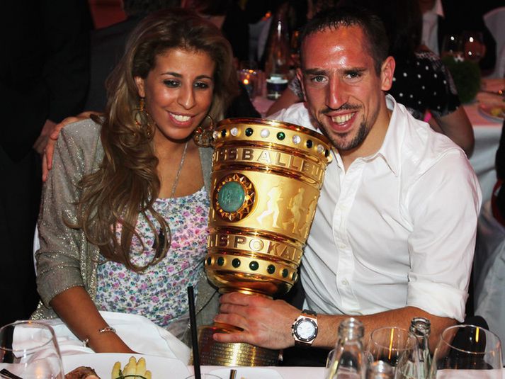 Franck Ribery og kona hans Wahiba.