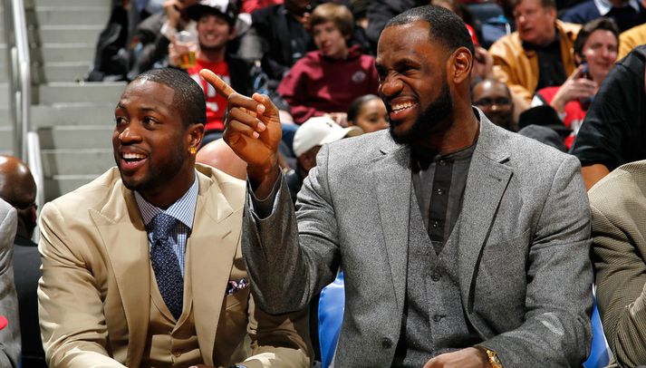 LeBron James og Dwyane Wade.