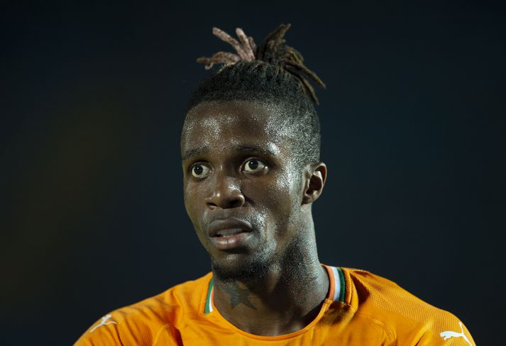 Wilfried Zaha í landsleik með Fílabeinsströndinni í sumar.