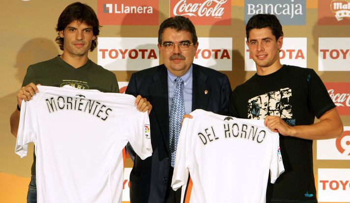 Soler með Fernando Morientes og Asier del Horno er hann  var forseti Valencia.