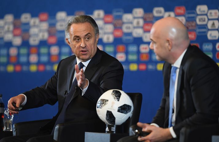 Mutko ásamt Gianni Infantino, forseta FIFA.