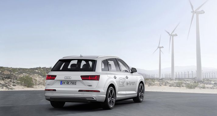 Audi Q7 e-tron tengiltvinnbíll.