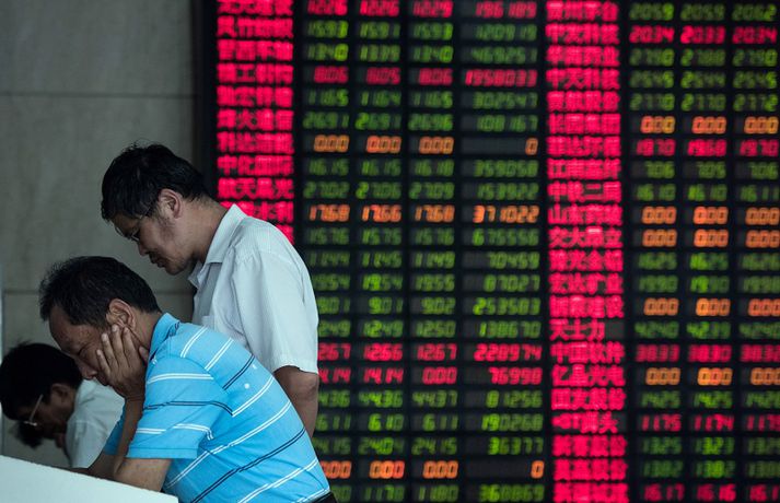 Shanghai Composite vísitalan lækkaði um 8,4 prósent í morgun.