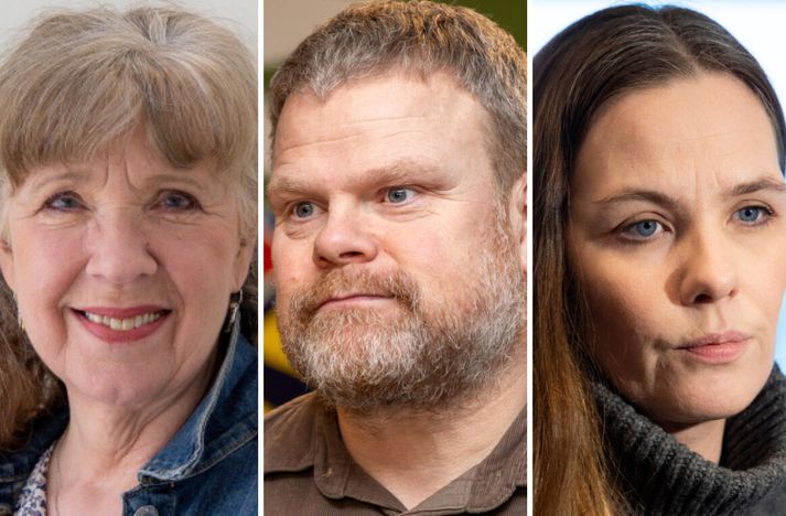 Frá vinstri: Kolbrún Halldórsdóttir er formaður BHM, Magnús Þór Jónsson formaður Kennarasambands Íslands og Sonja Ýr Þorbergsdóttir er formaður BSRB.