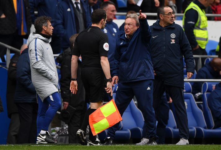 Warnock var öllum lokið eftir tapið fyrir Chelsea.