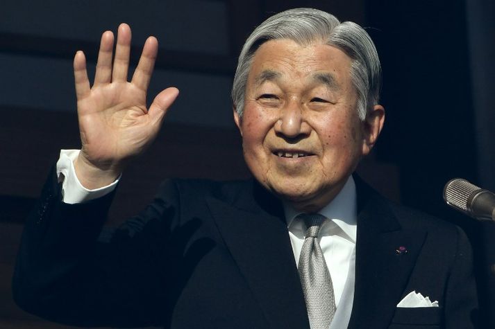 Hinn 83 ára Akihito tók við embættinu árið 1989.