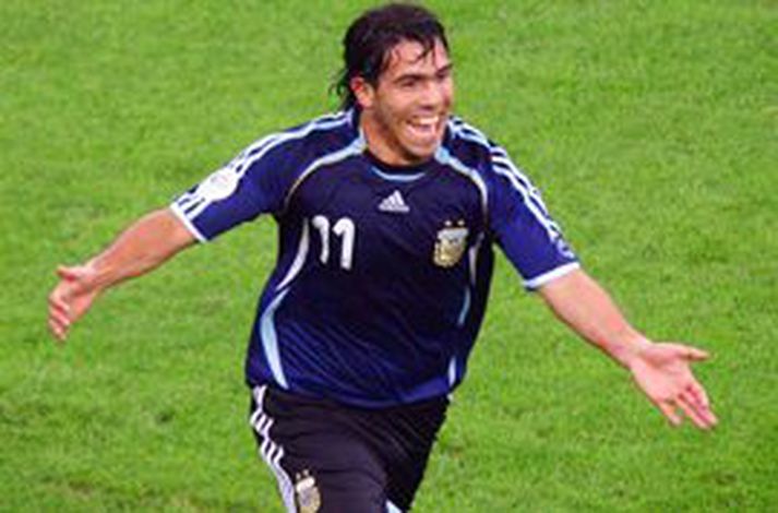 Hinn baneitraði Carlos Tevez er í byrjunarliði Argentínumanna gegn Þjóðverjum