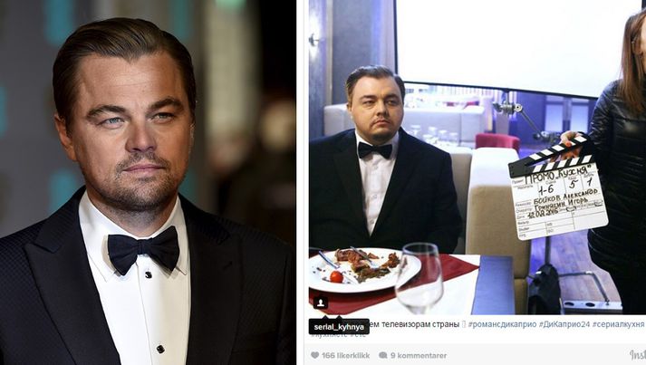 Athugið! Hinn raunverulegi Leonardo DiCaprio er á myndinni vinstra megin.