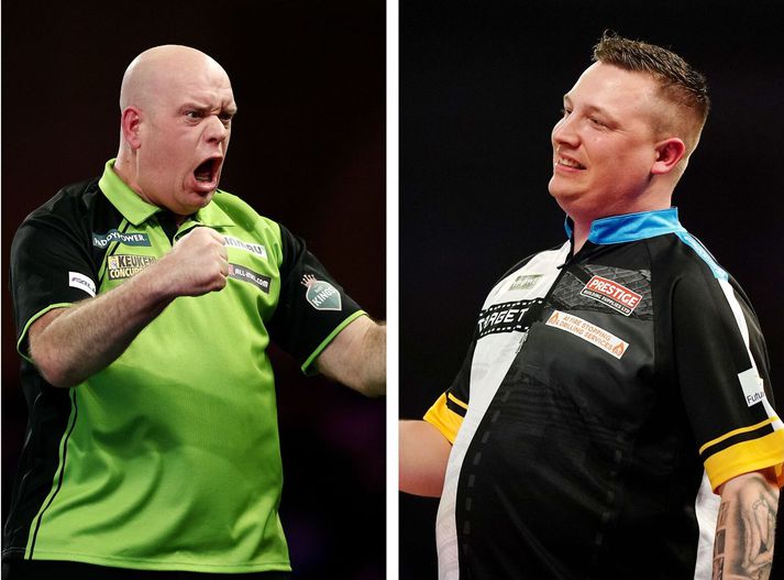 Michael van Gerwen og Chris Dobey eru komnir í undanúrslit.