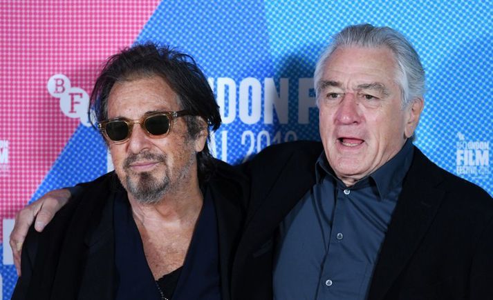 Al Pacino á góðri stundu með vini sínum og kollega Robert De Niro.