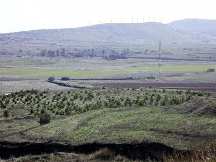 Horft til Golan hæða.