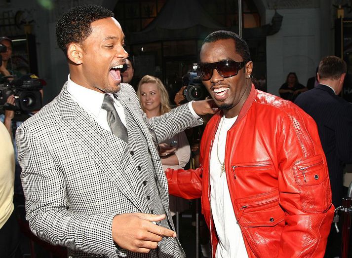 Will Smith og Sean „Diddy“ Combs á góðri stundu á sýningu á myndinni Hancock í Hollywood-theatre í Kaliforníu árið 2008.