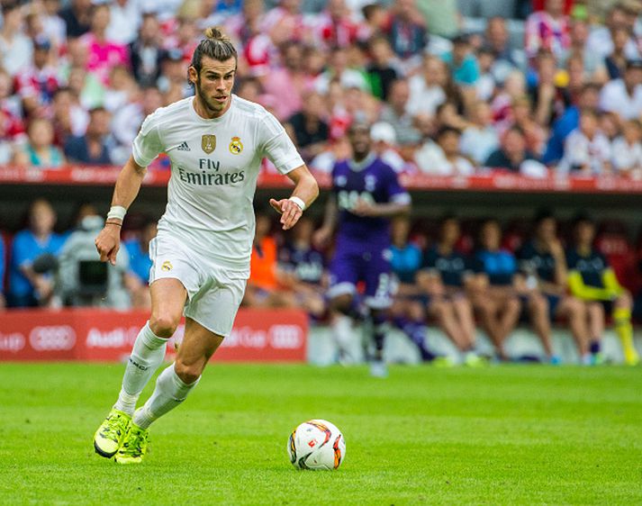 Bale í leik með Real Madrid gegn Tottenham.