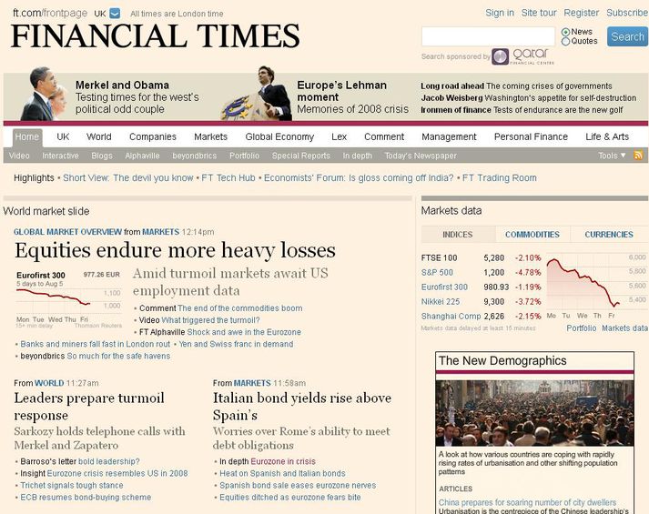 Skjáskot af vef Financial Times.