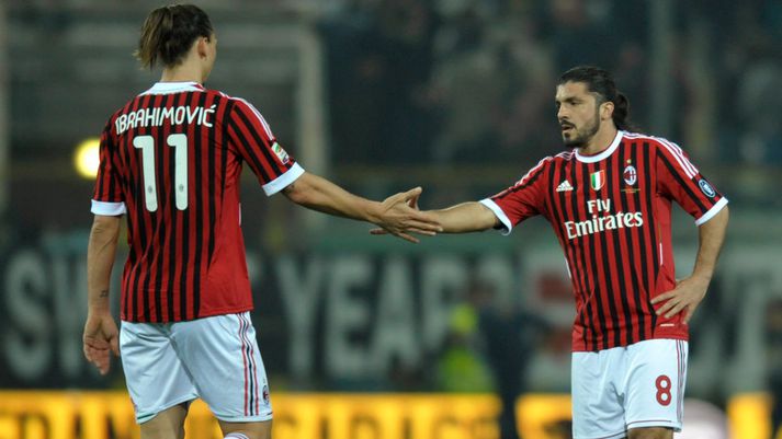 Gennaro Gattuso og Zlatan Ibrahimovic