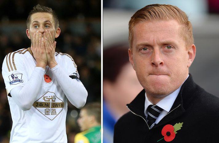 Gylfi Þór og Garry Monk.