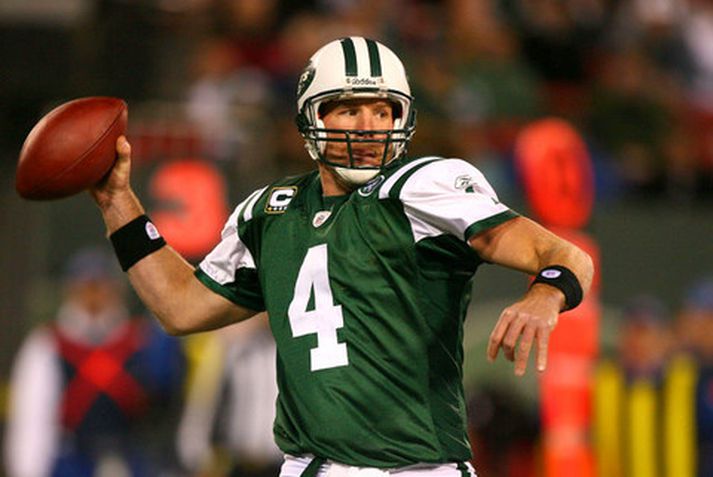 Favre í leik með NY Jets.