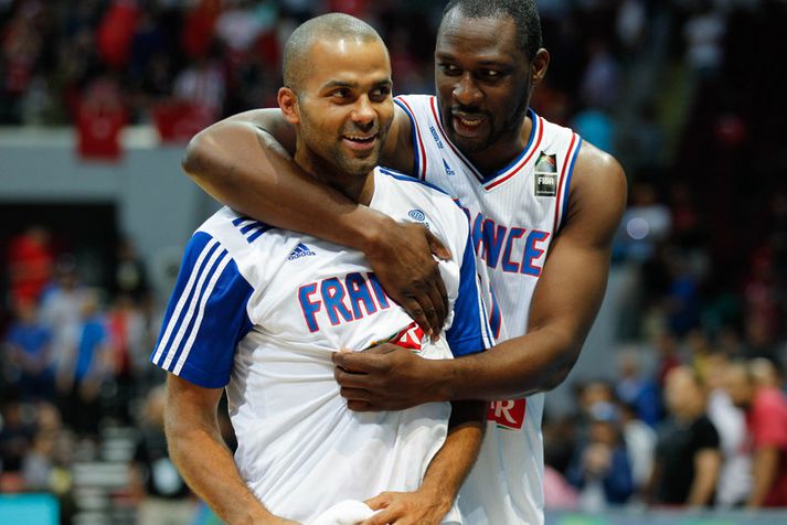 Tony Parker og félagar í franska landsliðinu gátu fagnað sæti á ÓL.