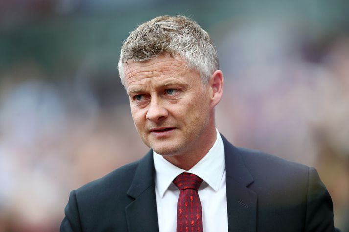 Solskjær á hliðarlínunni í leiknum gegn West Ham um helgina.