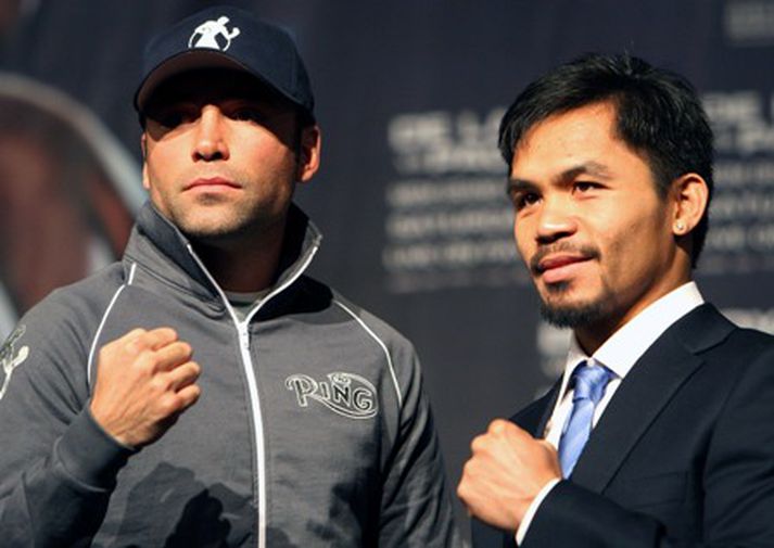 De la Hoya og Pacquio mætast í Vegas annað kvöld