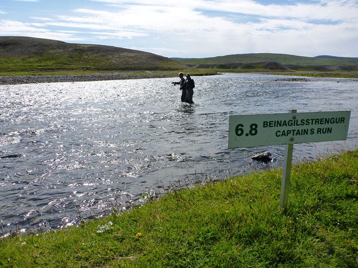 Rétt handtök með flugustöngina eru mikilvæg í veiðinni en geta líka skemmt mönnum þótt vatn sé hvergi nærri.