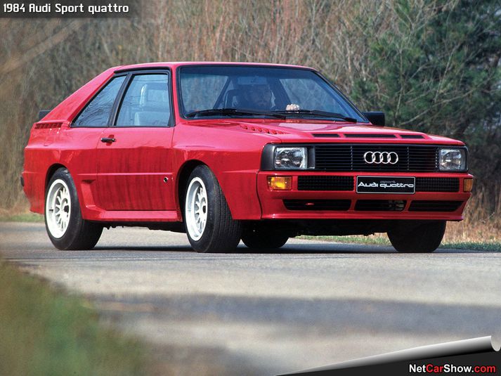 Audi Quattro var með 5 strokka vélina og gríðaröflugur.