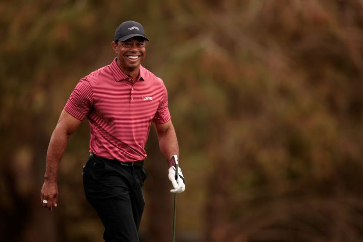 PNC Championship - Round Two ORLANDO, FLORIDA - DECEMBER 22: Tiger Woods of the United States reacts to his shot from the 17th tee during the second round of the PNC Championship at Ritz-Carlton Golf Club on December 22, 2024 in Orlando, Florida. (Photo by Douglas P. DeFelice/Getty Images)