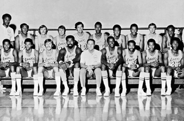 Houston á enn óralangt í að jafna sigurgöngu Lakers-liðsins frá leiktíðinni 1971-72 sem sjá má á þessari mynd