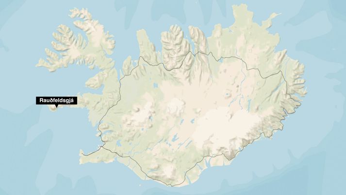Slysið varð í Rauðfeldsgjá í morgun.
