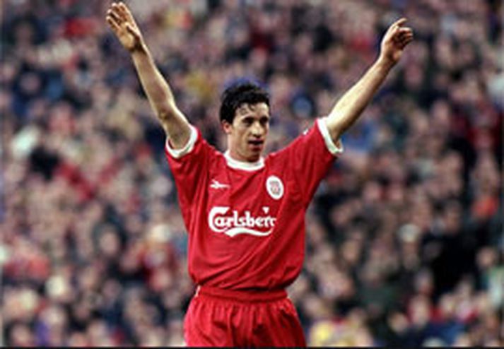 Það er orðið ansi langt síðan Robbie Fowler skoraði fyrir Liverpool á Anfield, en hann opnaði reikning sinn þar á ný í kvöld