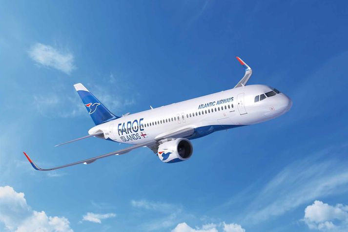 Nýju Airbus A320neo-þotur Atlantic Airways munu líta svona út.