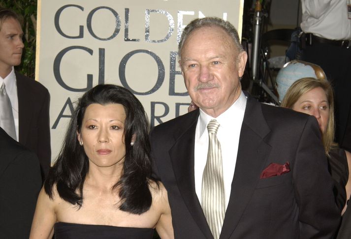 Gene Hackman og eiginkona hans Betsy Arakawa á Golden Globe verðlaunahátíðinni 2003.