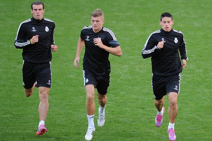 Þrír góðir, Bale, Kroos og James.