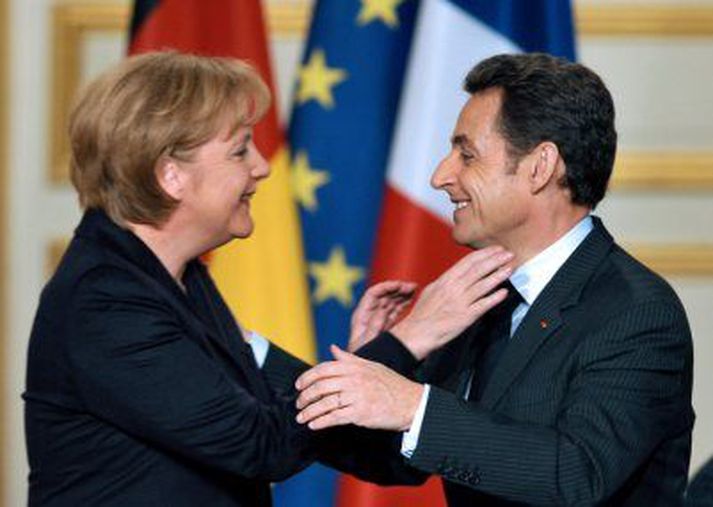 Angela Merkel ásamt Nicola Sarkozy.