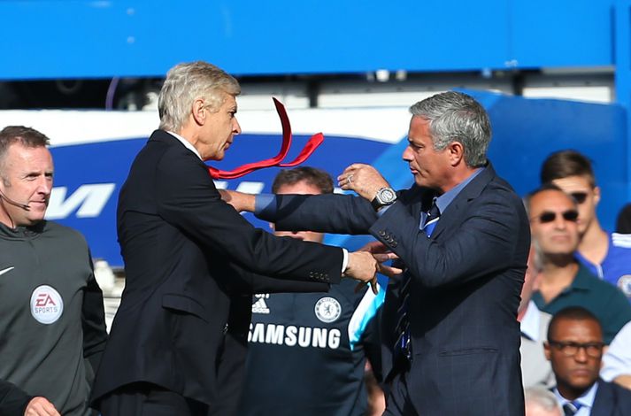 Spurning hvort Mourinho og Wenger lendi í átökum á ný.