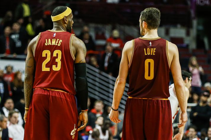 LeBron James og Kevin Love.