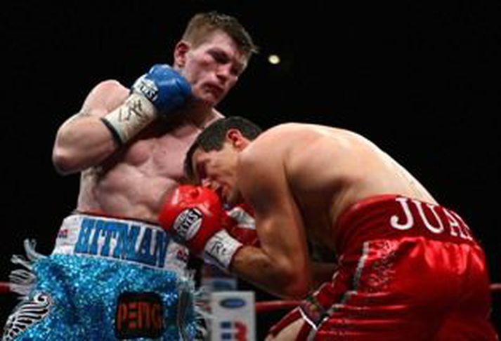 Ricky Hatton í baráttunni í hringnum.