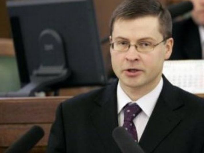 Valdis Dombrovskis, forsætisráðherra Lettlands.