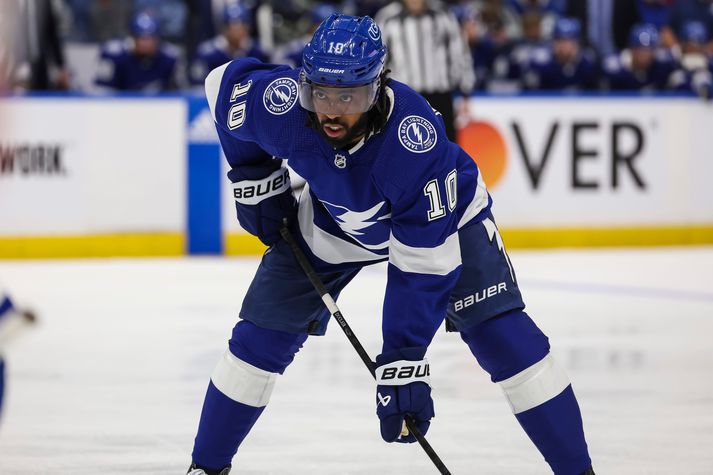 Anthony Duclair í leik með Tampa Bay Lightning í úrslitaeinvíginu um Stanley bikarinn.