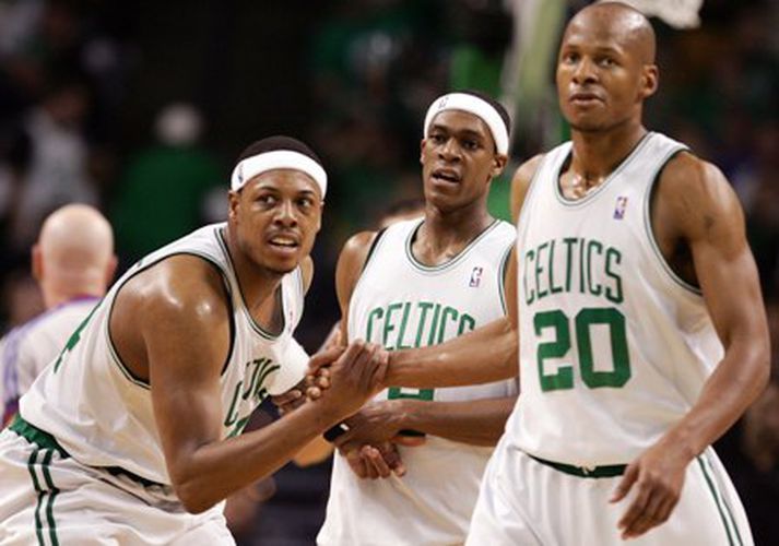 Paul Pierce, Rajon Rondo og Ray Allen