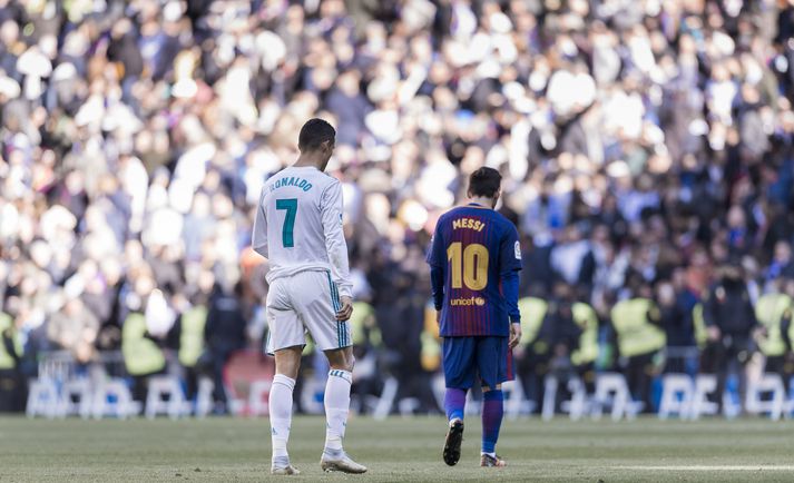 Messi og Ronaldo hafa háð harða baráttu á vellinum undanfarin ár.