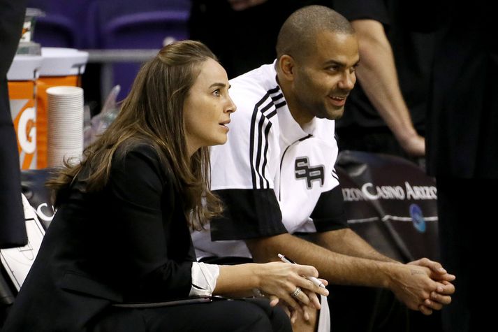 Becky Hammon og Tony Parker.