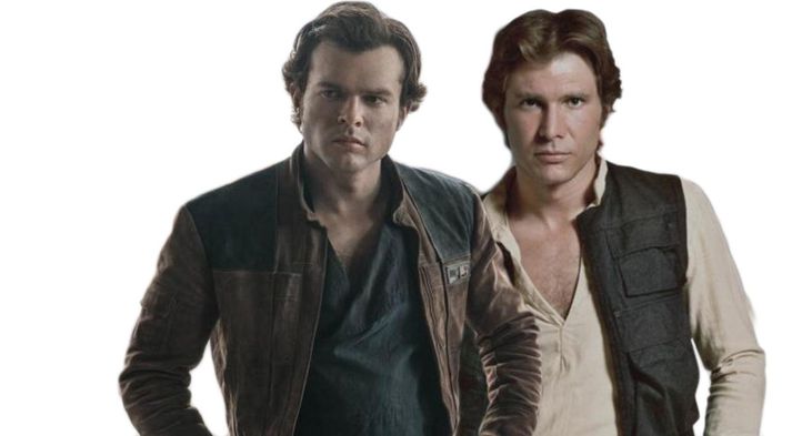 Alden Ehrenreich, hinn ungi Han Solo, má vel við una þar sem sá gamli, Harrison Ford, hrósar honum í hástert fyrir frammistöðuna í Solo.