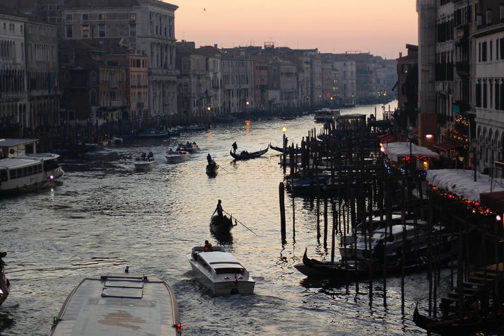 Canal Grande í Feneyjum. Þar var Nanna á ferð um síðastliðin jól.