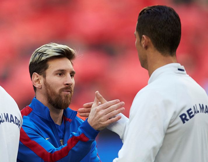 Messi og Ronaldo, bestu fótboltamenn heims síðasta áratuginn.